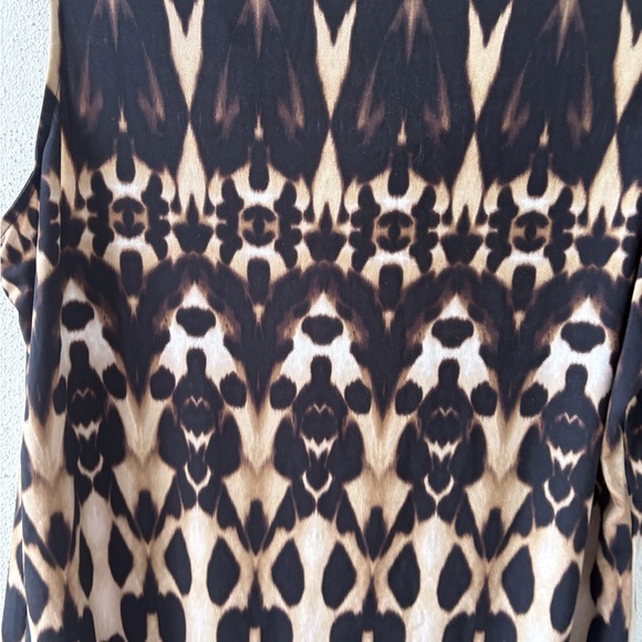 Calvin Klein 1X Cowl Neck Sleeveless Animal Print Stretch Top Office Career Work - Picture 6 of 10